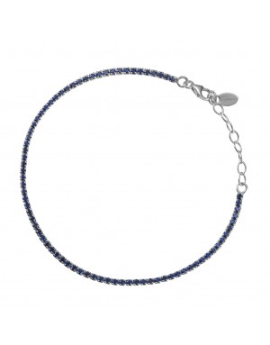 PULSERA RIVIERE PLATA CZ AZUL                                                                       