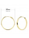18K AROS ORO AMARILLO MEDIA CAÑA LISOS LIGEROS 23 X 3 MM.