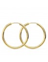 18K AROS ORO AMARILLO REDONDOS LISOS LIGEROS 30 X 2,5 MM