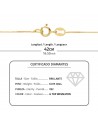 18K GARGANTILLA CRUZ 16 X 8,5MM.1 DIAMANTE 0,015QT.CADENA VENECIANA 45CM. G-VS2