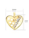 18K COLGANTE ORO BICOLOR CORAZON CON CORAZONES CALADOS Y CIRCONITA. 20 X 16 MM.