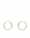 18K AROS ORO AMARILLO REDONDOS LISOS LIGEROS 12 X 1 MM.