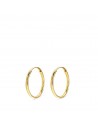 18K AROS ORO AMARILLO REDONDOS LISOS LIGEROS 12 X 1 MM.