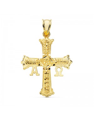 18K CRUZ DE COVADONGA MEDIANA. 31 X 24 MM.