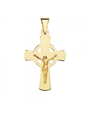 18K CRUZ CON CRISTO 34 X 22 MM