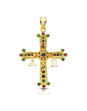 18K CRUZ DE COVADONGA MEDIANA 33 x 27 MM.