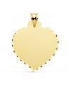 18K CHAPA CORAZON GRANDE 32 X 28 MM BORDE TALLADO