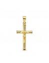 18K CRUZ CON CRISTO TUBO 2,5 MM. 21 X 13 MM.