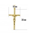 18K CRUZ CON CRISTO HUECA. 32 X 16 MM.