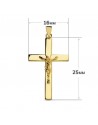 18K CRUZ CON CRISTO 25 X 16 X 3 MM.