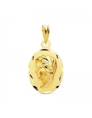 18K MEDALLA VIRGEN NIÑA 22 X 14 MM