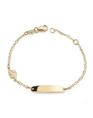 18K ESCLAVA ELEFANTE 14 CM