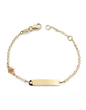 18K ESCLAVA SOL ESMALTE 14 CM