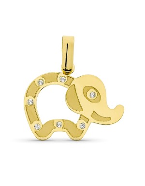 18K COLGANTE ORO AMARILLO ELEFANTE LASER. 20 X 16 MM