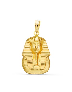 18K YELLOW GOLD TUTANKAMON PENDANT. 20 X 14 MM