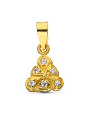 18K COLGANTE CIRCONITAS ORO AMARILLO 9 MM