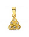 18K COLGANTE CIRCONITAS ORO AMARILLO 9 MM