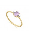 ANILLO OA AMATISTA Y BRILLANTES                                                                     