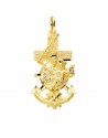18K CRUZ MARINERA VIRGEN CARMEN 40 X 22 MM