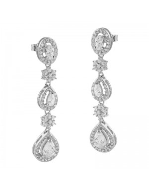 PDTES WEDDING LARGOS PLATA S OVALES CZ BLANCAS TERM LAGRIMA                                         