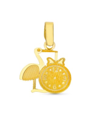 9K COLGANTE ORO AMARILLO CIGUEÑA 16X14 MM