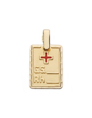 9K PLACA ORO AMARILLO RH. 16X11 MM