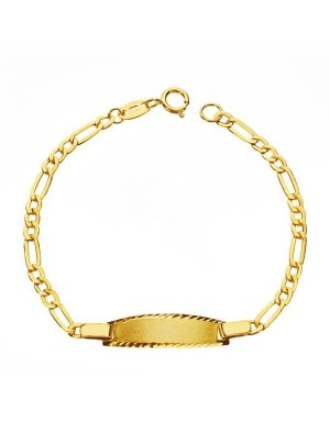 9K ESCLAVA ORO AMARILLO 3X1. 14.00 CM