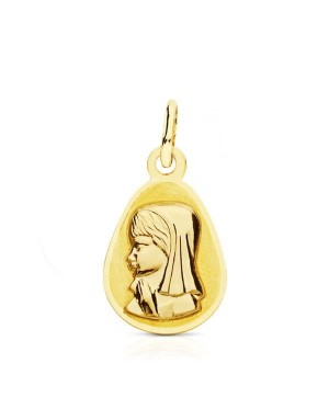 9K MEDALLA VIRGEN NIÑA GOTA 9K 17X10 MM
