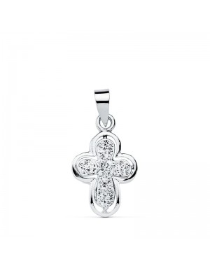 9K CRUZ ORO BLANCO 16X12 MM