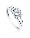 9K SOLITAIRE WHITE GOLD 7 MM