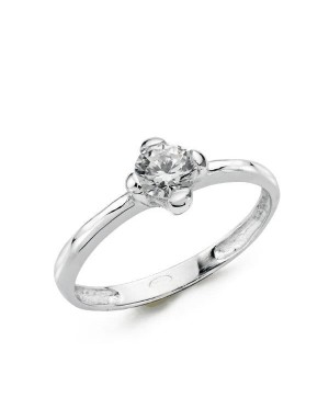 9K SOLITAIRE LADY ZIRCONIA 5MM