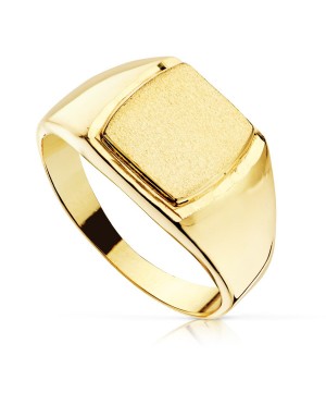 9K SOLID YELLOW GOLD STAMP SMOOTH TONNEAU 11X11 MM