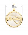 18K COLGANTE ORO AMARILLO NACAR MAMA CORAZON 20 MM