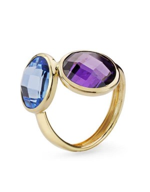 9K SORTIJA PIEDRAS COLOR BOCEL 12 MM