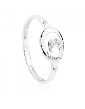 18K SORTIJA ORO BLANCO 2 DIAMANTES TALLA BRILLANTE 0.016  QTS.