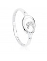 18K SORTIJA ORO BLANCO 2 DIAMANTES TALLA BRILLANTE 0.016  QTS.