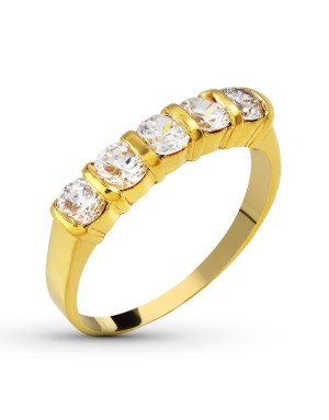 18K QUINTILLO ORO AMARILLO CABALLERO 4 MM