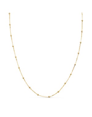 18K CADENA ORO AMARILLO FORZADA CON BOLAS DE 1,3 MM. ANCHO: 0,5 MM LARGO: 40 CM