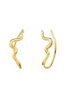 18K PENDIENTES ORO AMARILLO TREPADORES DE SERPIENTES. 15 X 2,5 MM