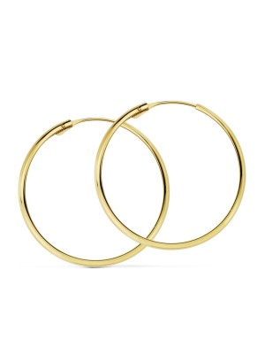 18K AROS ORO AMARILLO MEDIA CAÑA LISOS LIGEROS 30X3 MM