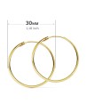 18K AROS ORO AMARILLO MEDIA CAÑA LISOS LIGEROS 30X3 MM