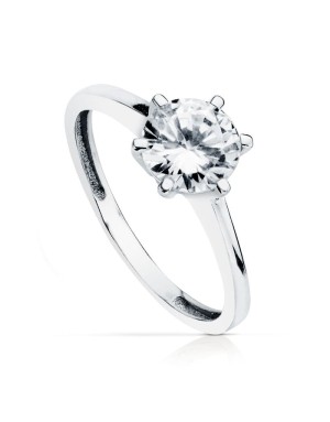 18K SOLITARIO ORO BLANCO 7 MM