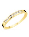18K SORTIJA ORO AMARILLO 11 DIAMANTES 0.150 QTS. SI-H