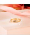 18K SORTIJA ORO AMARILLO BANDAS PAVE CON CIRCONITAS. ANCHO: 4,5MM