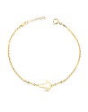 18K PULSERA ORO AMARILLO SILUETA VIRGEN ROCIO 14X11 MM. LARGO: 15 2 CM