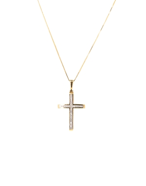 CRUZ OA 18KT CON DIAMANTES                                                                          