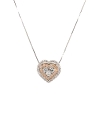 COLGANTE CORAZON CON DIAMANTES BICOLOR                                                              