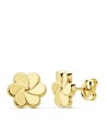 18K PENDIENTES ORO AMARILLO FLOR PETALOS 8X8 MM