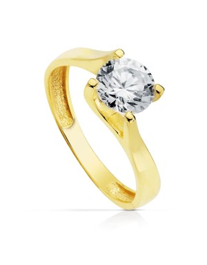 18K SOLITARIO ORO AMARILLO 7 MM