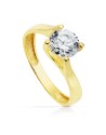 18K SOLITARIO ORO AMARILLO 7 MM